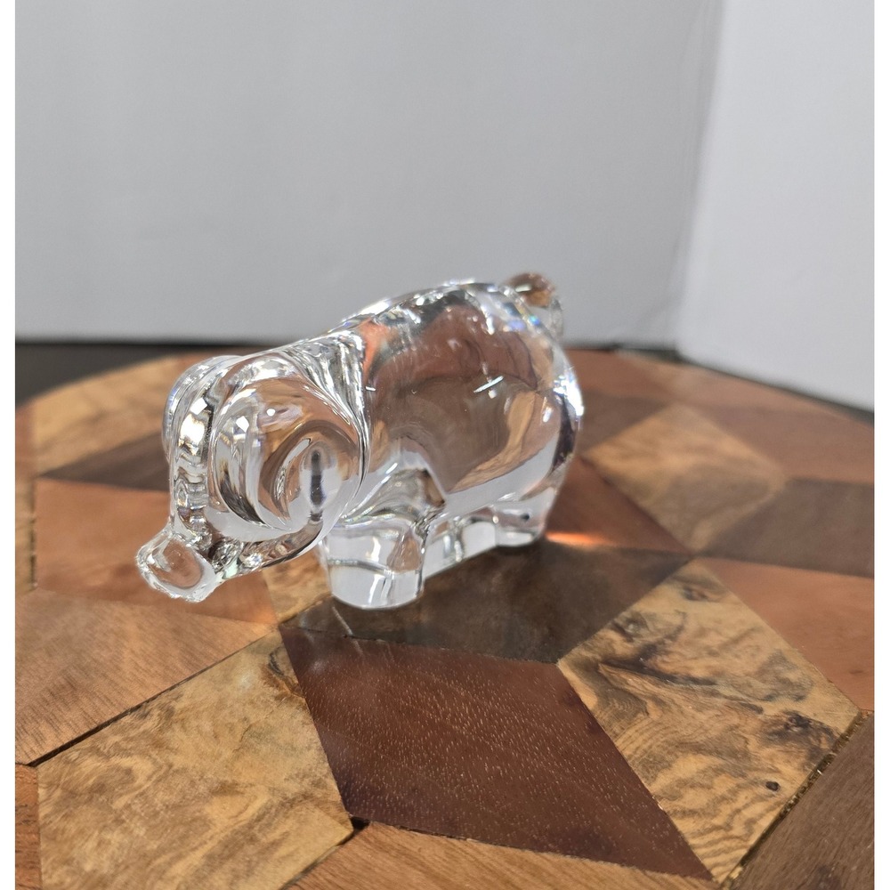 Villeroy & Boch Crystal Pig Figurine Clear Glass Paperweight Animal Decor